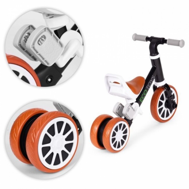 Bicicleta 2 in 1 cu pedale detasabile Ecotoys LC-V1307N - Negru
