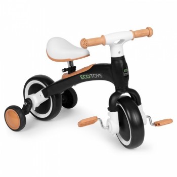 Bicicleta cu pedale 3 in 1 si roti ajutatoare Ecotoys LC-V1359 - Negru Bicicleta cu pedale 3 in 1 si roti ajutatoare Ecotoys LC-V1359 - Negru