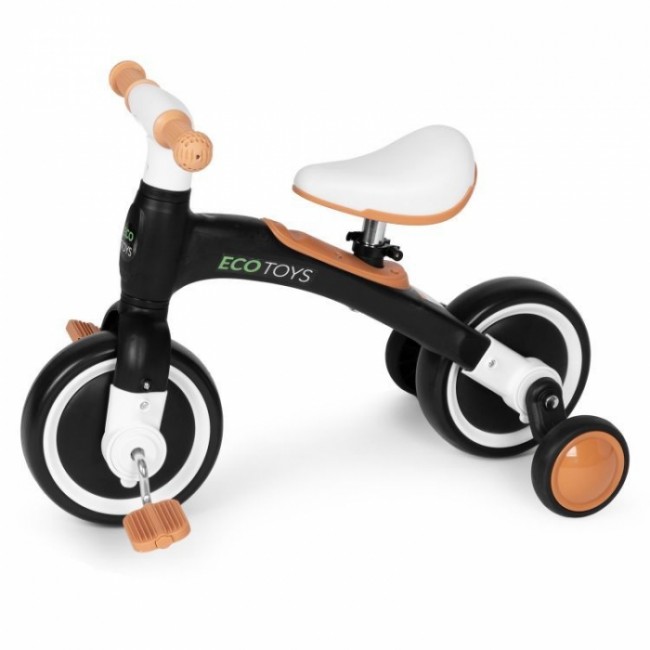 Bicicleta cu pedale 3 in 1 si roti ajutatoare Ecotoys LC-V1359 - Negru