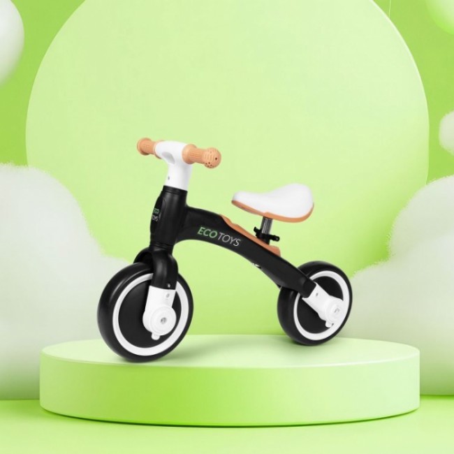 Bicicleta cu pedale 3 in 1 si roti ajutatoare Ecotoys LC-V1359 - Negru