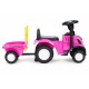 Tractor de impins New Holland cu remorca pentru copii 658T - Roz