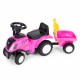 Tractor de impins New Holland cu remorca pentru copii 658T - Roz