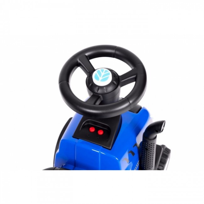 Tractor de impins New Holland cu remorca pentru copii 658T - Albastru