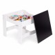 Set de masa cu doua scaune pentru copii Ecotoys ZKC-1A - Alb-Gri