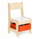 Set de masa cu doua scaune pentru copii Ecotoys ZKC-1C - Natur