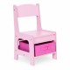 Set de masa cu doua scaune pentru copii Ecotoys ZKC-1B - Roz