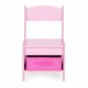 Set de masa cu doua scaune pentru copii Ecotoys ZKC-1B - Roz