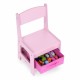 Set de masa cu doua scaune pentru copii Ecotoys ZKC-1B - Roz
