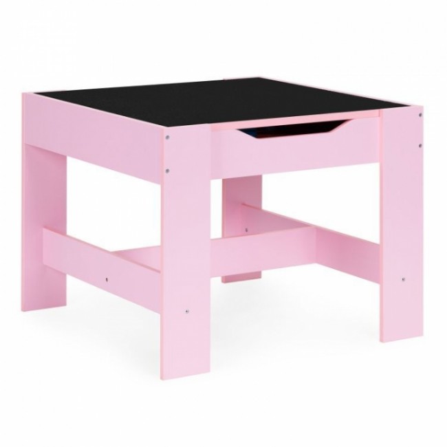 Set de masa cu doua scaune pentru copii Ecotoys ZKC-1B - Roz