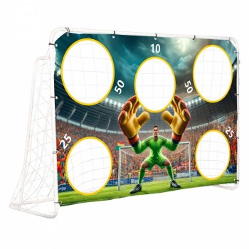 Poarta de fotbal 180 x 122 cm cu covoras de antrenament Ecotoys DS58010+M