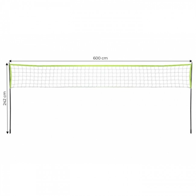 Fileu portabil pentru volei cu cadru, 600 x 242 cm, MultiGarden VS-5.7X2.3